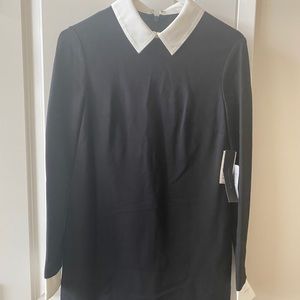 NOT FOR SALE. NWT Cynthia Steffe Collared Ponte Knit Shift Dress - Black Size 0
